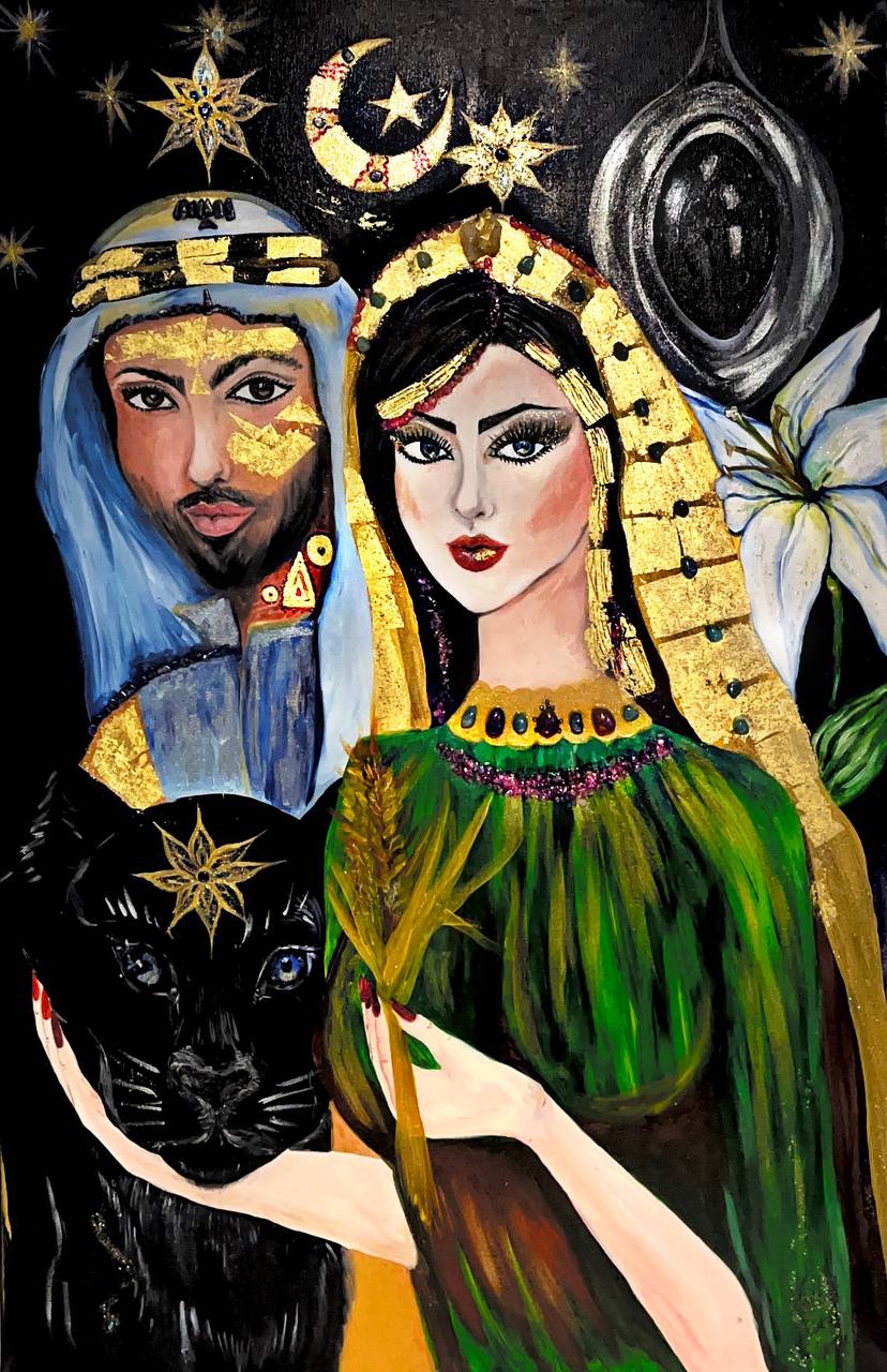 Natali Deus Universe - Picture Goddess Al-Lat and her Heavenly Al-Hajar Al-Aswad